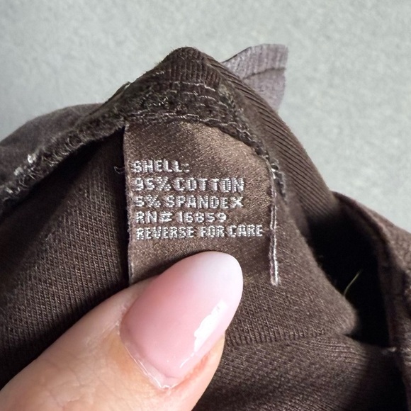 J. McLaughlin Women’s Brown Straight Leg Button Pull On Ankle Pants Size 10 - Picture 9 of 10